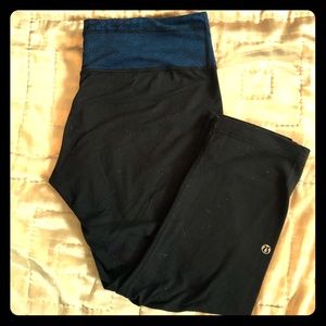 Lululemon reversible patchwork crops size 12
